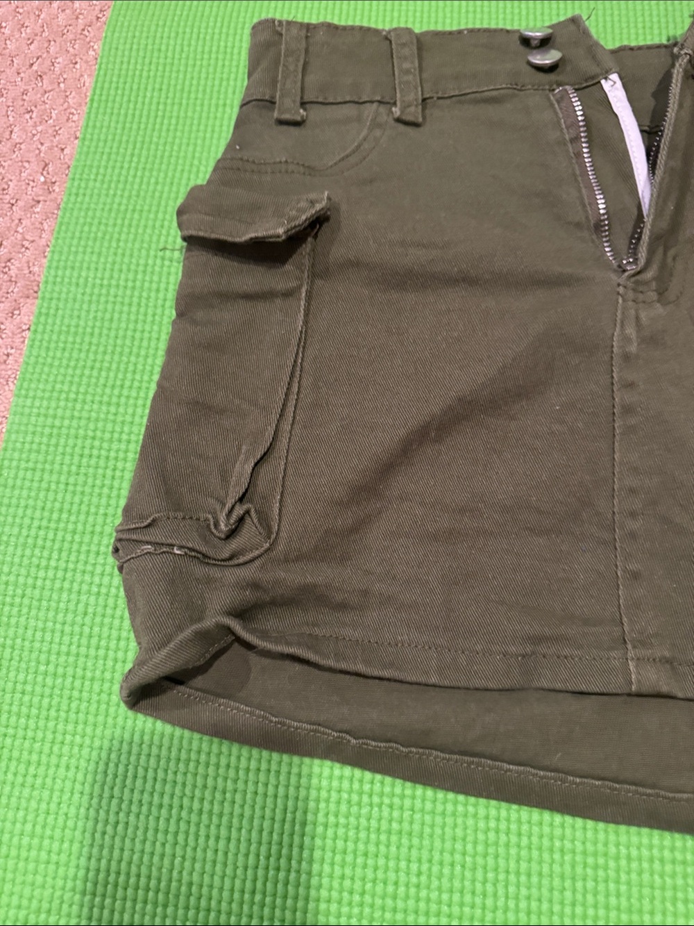 Amazon Olive Green Cargo Mini Skirt - Picture 4 of 5